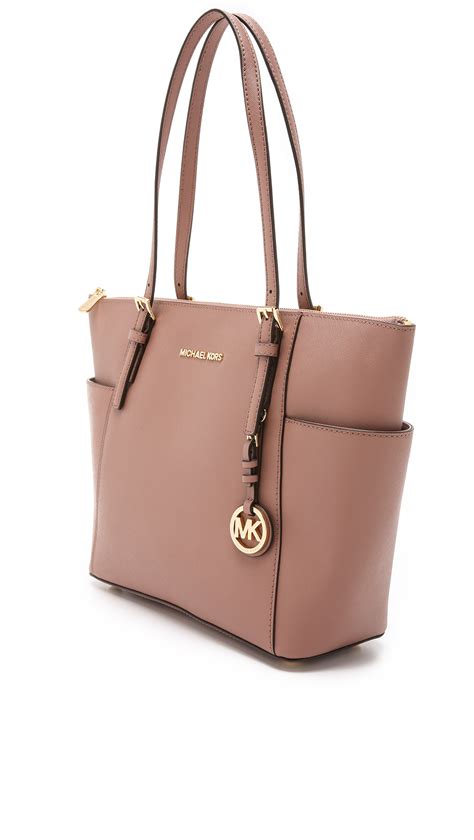 michael kors dusty rose tote|michael michael kors jet set travel top zip tote dusty rose.